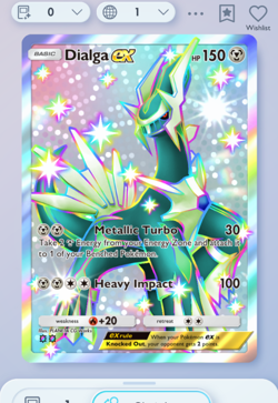 Pokemon TCG POCKET - Dialga Shiny 2⭐, Mega-Rising, English - Image 3