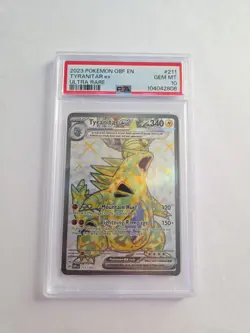 2023 Pokemon SV Obsidian Flames OBF EN Tyranitar ex #211/197 PSA 10 - Image 1