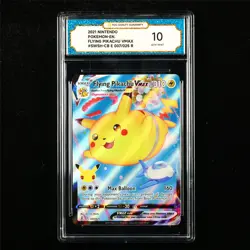 TQG 10 GEM MINT 2021 Pokemon ENG Flying Pikachu VMAX 007/025 R - Image 1