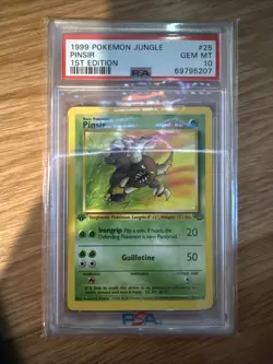1999 Pokemon TCG Jungle 1st Edition #25/64 Pinsir PSA 10 GEM MINT - Image 1