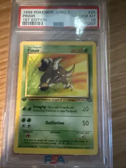 1999 Pokemon TCG Jungle 1st Edition #25/64 Pinsir PSA 10 GEM MINT - Image 2