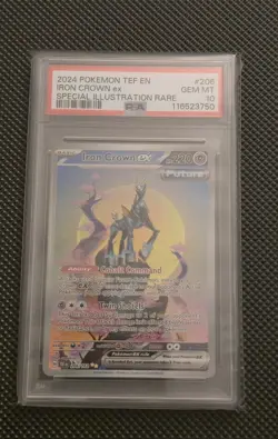 2024 Pokemon Iron Crown Ex 206 PSA 10 Temporal Forces Special Illustration Rare - Image 1