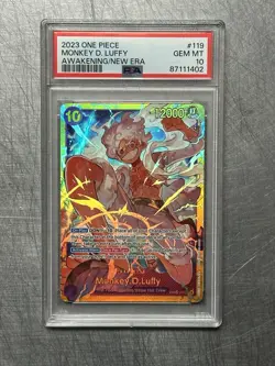 Monkey D Luffy OP05-119 SEC PSA 10 One Piece Card Game Awakening Of The New Era - Image 1