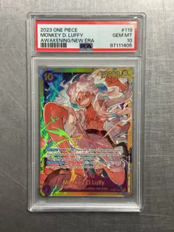 Monkey D Luffy OP05-119 SEC PSA 10 One Piece Card Game Awakening Of The New Era - Image 1