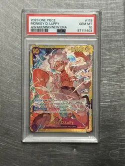 Monkey D Luffy OP05-119 SEC PSA 10 One Piece Card Game Awakening Of The New Era - Image 1