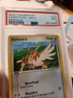 2005 Pokemon EX Emerald Farfetchd 107/106 PSA 9 Mint - Major SWIRL box topper s. - Image 5