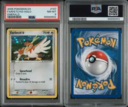 PSA 8 Farfetch'd 107/106 EX Emerald Secret Rare Holo 2005 English Pokemon TCG - Image 3