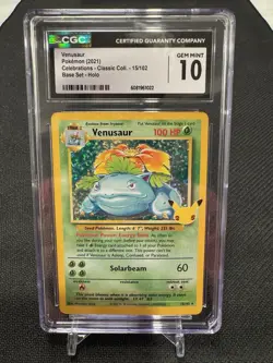 Venusaur Celebrations Classic Collection 15/102 Base Set Holo - CGC Gem Mint 10 - Image 1