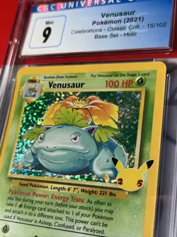 CGC 9 Venusaur Holo #15/102 2021 Pokemon Celebrations Card Graded Slab 7052 - Image 2