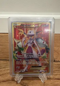 Pokemon Mewtwo EX TCG Full Art Holo Rare Card Breakthrough-Secret 164/162 - Image 1