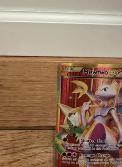 Pokemon Mewtwo EX TCG Full Art Holo Rare Card Breakthrough-Secret 164/162 - Image 4