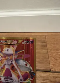 Pokemon Mewtwo EX TCG Full Art Holo Rare Card Breakthrough-Secret 164/162 - Image 5