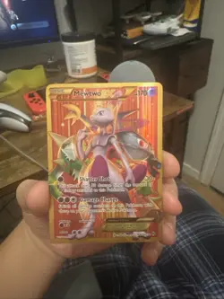 Pokemon Mewtwo EX TCG Full Art Holo Rare Card Breakthrough-Secret 164/162 - Image 1