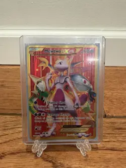 Pokemon Mewtwo EX TCG Full Art Holo Rare Card Breakthrough-Secret 164/162 - Image 1