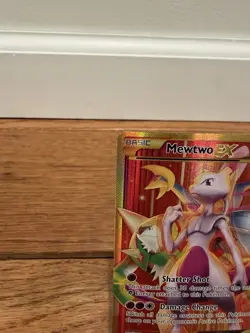 Pokemon Mewtwo EX TCG Full Art Holo Rare Card Breakthrough-Secret 164/162 - Image 4