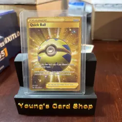 Quick Ball 216/202 Holo Secret Rare SWSH01: Sword & Shield Base Set Pokemon - Image 1