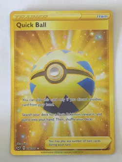 Quick Ball (Secret) Secret Rare SWSH01: Sword & Shield Base Set 216/202 NM - Image 1