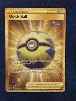 Pokemon Quick Ball Secret Rare # 216/202 - SWSH01: Sword & Shield Base Set - LP - Image 1