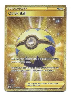 Quick Ball (Secret) 216/202 Swsh01: Sword & Shield Holo Pokemon TCG - NM - Image 1