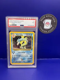 2000 Pokemon ITALIAN Unlimited Base Set Gyarados Holo 6/102 PSA 7 - Image 1