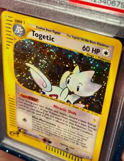 2003 Pokemon Aquapolis Togetic 💝Holo #H27 PSA 9 New Cert W/ Swirl & Bleed!! - Image 3