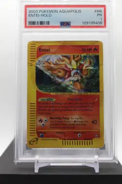 LOW POP - PSA 1 - ENTEI H8 HOLO - 2003 POKEMON AQUAPOLIS - Image 1