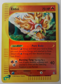 Entei 10/147 Pokemon Aquapolis E-Reader Reverse Holo LP - Image 1