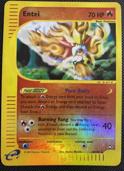 Pokemon TCG: Entei Aquapolis #10/147 Reverse Holo NM Condition - Image 1