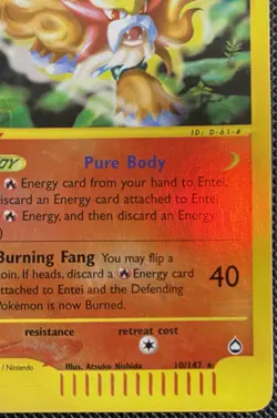 Pokemon TCG: Entei Aquapolis #10/147 Reverse Holo NM Condition - Image 4