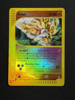 Entei 10/147 Pokemon Card TCG 2003 Aquapolis Reverse Holo Rare NM Vintage WOTC - Image 1