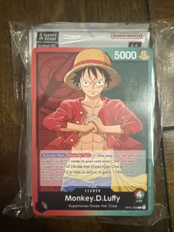 One Piece - Monkey D. Luffy Demo Deck English Edition Pre-errata Leader (Sealed) - Image 1