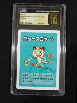 Meowth 2019 Pokemon Playing Cards JPN Old Maid CGC 10 Pristine - Image 1