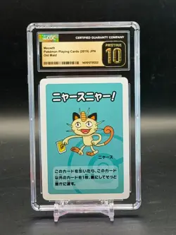 CGC PRISTINE 10 Meowth Pokemon Playing Cards JPN Old Maid - Image 1