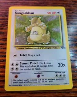Pokemon TCG English Card Jungle Set WOTC Kangaskhan 5/64 Holo Rare MP - Image 1