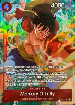 • Monkey.D.Luffy • OP12-015 Alt Art SR Legacy of the Master One Piece TCG NM - Image 1