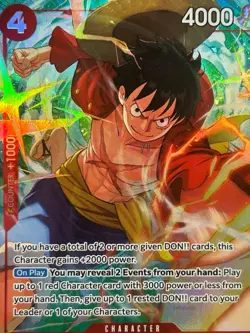 • Monkey.D.Luffy • OP12-015 Alt Art SR Legacy of the Master One Piece TCG NM - Image 2