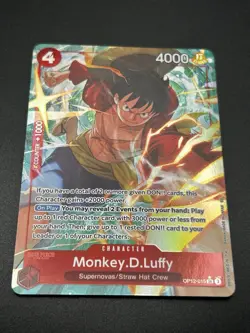 TCG One Piece Monkey.D.Luffy (Alternate Art) OP12-015 Legacy of the Master Foil - Image 3