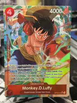 One Piece TCG Legacy Of The Master Monkey D Luffy OP12-015 SR Alt Art English - Image 1