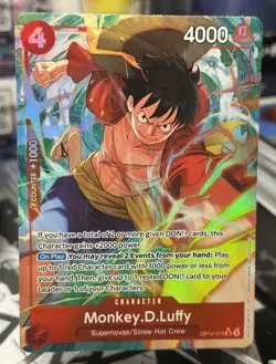 One Piece TCG Legacy Of The Master Monkey D Luffy OP12-015 SR Alt Art English - Image 3