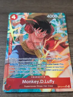 One Piece TCG Monkey.D.Luffy (Alternate Art) OP12-015 Legacy of the Master Foil - Image 1