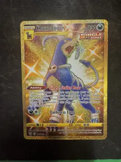 Pokemon TCG Houndoom 179/163 Gold Secret Rare SWSH Battle Styles NM+ - Image 2