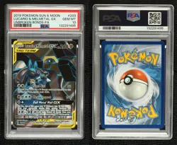 Full Art - Lucario & Melmetal GX Pokemon Sun Moon Unbroken Bonds PSA 10 GEM MT - Image 3