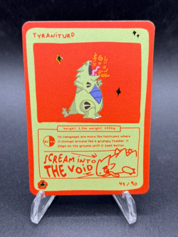 Pokedoodles Tyraniturd 43/90 - Rare Card - Pokemon Tyranitar Fan Art - Image 1