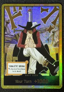 OP14 Gold DON!! Card Hawk Eye Mihawk The Azure Seas Seven One Piece CCG ENGLISH - Image 1
