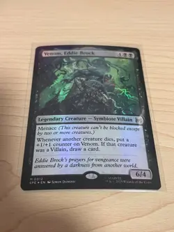 Venom Eddie Brock 0012 FOIL Spider Man MTG Magic The Gathering Card NM - Image 1