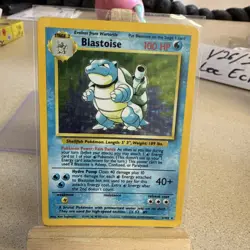 Pokemon TCG Base Set Blastoise Holo Card 2/102 Mp Condition - Image 1