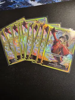 10x Monkey.D.Luffy (001) ST29-001 Egghead Foil Leader Card - Image 1