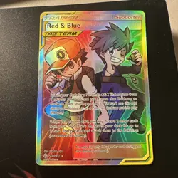 Red & Blue Tag Team 234/236 Pokemon TCG Full Art Trainer Cosmic Eclipse MINT - Image 1