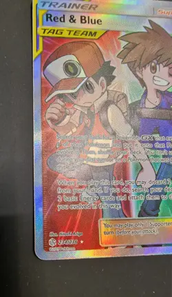 Red & Blue Tag Team 234/236 Pokemon TCG Full Art Trainer Cosmic Eclipse - Image 2