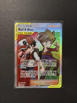Red & Blue Tag Team 234/236 Pokemon TCG Full Art Trainer Cosmic Eclipse - FAST🚚 - Image 1